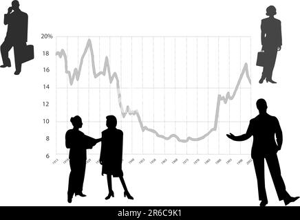 les silhouettes pour hommes d'affaires peuvent être utilisées séparément Illustration de Vecteur