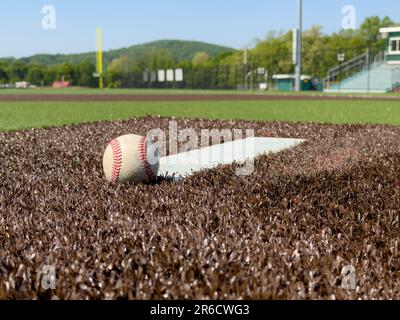 terrain de baseball sur gazon synthétique pichet Banque D'Images