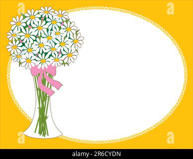 Vase de pâquerettes - parfait pour les scrapbooking ou les invitations Illustration de Vecteur