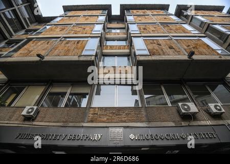 Université de Belgrade, Faculté de philosophie. Serbie Banque D'Images