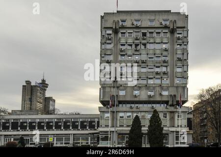 Studentski Grad (Université Citty), Université de Belgrade. Nouvelle Belgrade, Serbie Banque D'Images