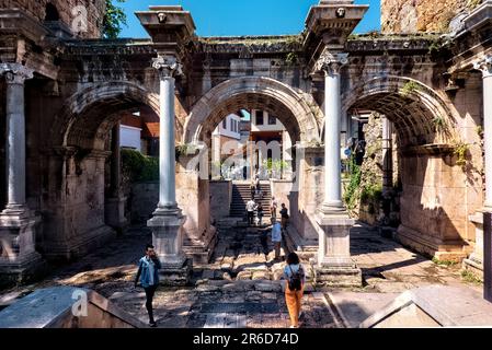 La porte d'Hadrien, Antalya, Turquie Banque D'Images