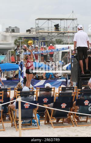 NCAA Women's Beach Volleyball Championships 2023 tenu à Gulf Shores, Alabama, États-Unis. Banque D'Images