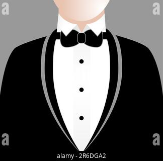 Image d'un homme en tuxedo. Illustration de Vecteur