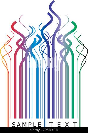 Code à barres de texte curly et exemple - illustration vectorielle Illustration de Vecteur