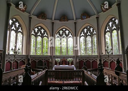 Autel et chœur de l'église Saint-Nicolas, Moreton, Dorchester, Dorset, Angleterre, Grande-Bretagne, Royaume-Uni, Royaume-Uni, Europe Banque D'Images