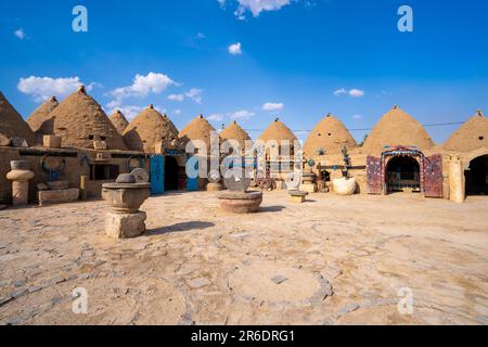 Harran ruches maisons. Maisons de grottes historiques à Sanliurfa, Turquie. Banque D'Images