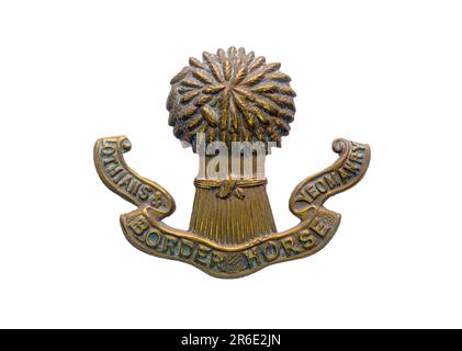 Un insigne de chapeau des Lothians et de cheval de la frontière Yeomanry . Banque D'Images