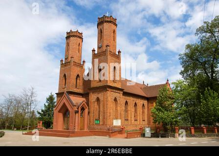 Église Sainte Catherine d'Alexandrie, Krokowa, Pomerania, Pologne, Kockow, Katarzyna z Aleksandrii Banque D'Images