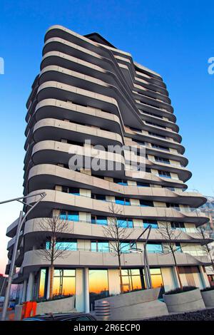 Tour Marco Polo, port, Hambourg, Allemagne Banque D'Images