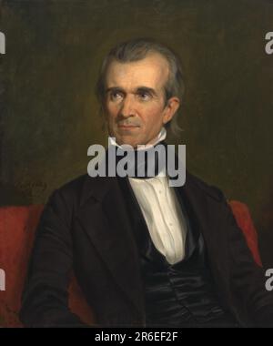 James KNOX Polk. huile sur toile. Date : janvier-février 1846. MUSÉE: GALERIE NATIONALE DE PORTRAIT. Banque D'Images