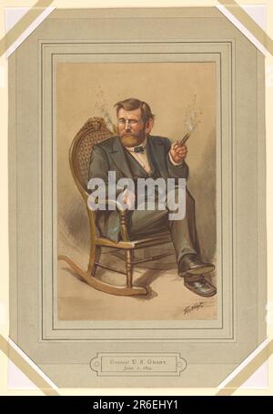 Ulysses S. Grant. Aquarelle sur papier. Date: 1872. MUSÉE: GALERIE NATIONALE DE PORTRAIT. Subvention d'Ulysses Simpson. Banque D'Images