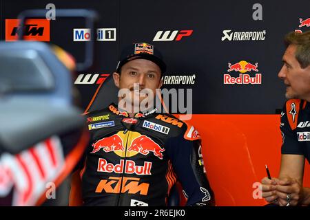 Mugello, Italie. 09th juin 2023. Le pilote australien Jack Miller de Red Bull KTM course en usine pendant la pratique libre Grand Prix MotoGP d'Italie, Championnat du monde MotoGP à Mugello, Italie, 09 juin 2023 crédit: Agence de photo indépendante/Alamy Live News Banque D'Images