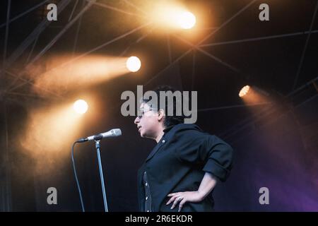 Copenhague, Danemark. 08th juin 2023. Le chanteur, compositeur et producteur pakistanais Arooj Aftab joue un concert lors du festival de musique danois Syd for Solen 2023 à Copenhague. (Crédit photo : Gonzales photo/Alamy Live News Banque D'Images