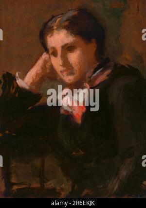 Charlotte Perkins Stetson Gilman. Date: Avant 1880. Huile sur panneau de bois. MUSÉE: GALERIE NATIONALE DE PORTRAIT. Banque D'Images