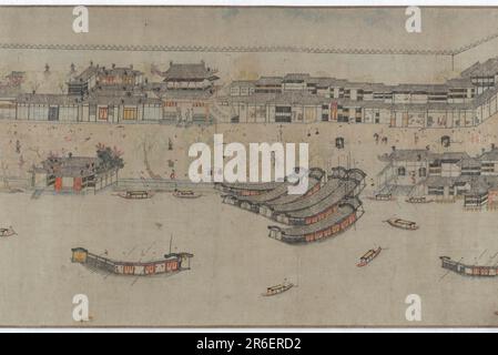 Attractions pittoresques de West Lake. Origine: Chine. Date: 14th siècle. Encre et couleur sur papier. Période: Yuan tardif ou début de la dynastie Ming. Musée: Freer Gallery of Art et Arthur M. Sackler Gallery. Banque D'Images