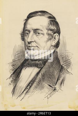 Washington Irving. encre sur papier. Date : c. 1899-1920. MUSÉE: GALERIE NATIONALE DE PORTRAIT. Banque D'Images