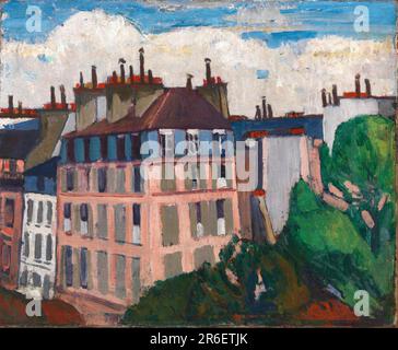 Toits, Paris. huile sur toile. Date: 1909-1912. Musée: Smithsonian American Art Museum. Banque D'Images