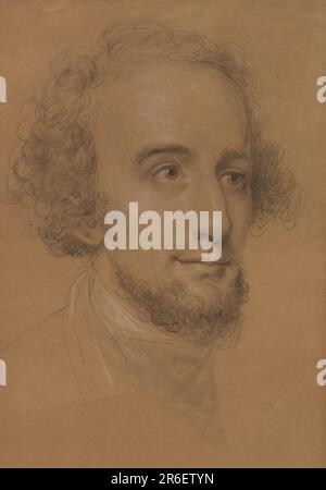 Titien Ramsay Peale II autoportrait. Date : c. 1845. Crayon, craie et charbon de bois sur papier coloré. MUSÉE: GALERIE NATIONALE DE PORTRAIT. Banque D'Images