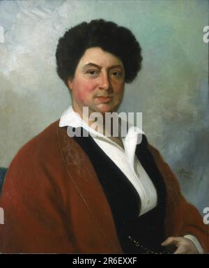 Portrait d'Alexandre Dumas. Date: 1855. huile sur toile. Musée: Smithsonian American Art Museum. Banque D'Images