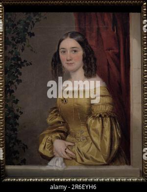 Robert Konstantin Schwede (1806-1871). Peintre allemand Baltique. Portrait de Maria Milna, ca. 1833. Huile sur toile (39 x 31,5 cm). Musée national d'Art de Lettonie Riga, Lettonie. Banque D'Images