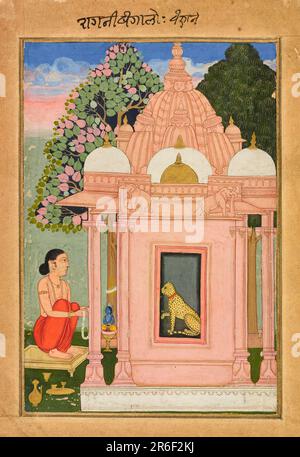 Bangali Ragini. Date : env. 1630. Aquarelle opaque et or sur papier. Origine: Marwar, Etat du Rajasthan, Inde. Musée: Freer Gallery of Art et Arthur M. Sackler Gallery. Banque D'Images