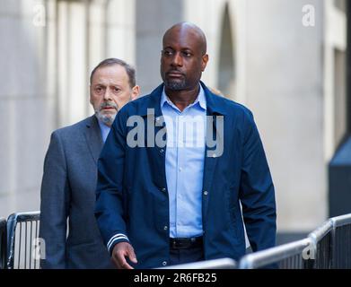 Londres, Royaume-Uni. 9th juin 2023. Le chauffeur de tramway, Alfred Dorris, arrive au Old Bailey pour son procès. Il aurait fait de la vitesse lorsque le tramway a déraillé dans un virage serré près de l'arrêt Sandilands à Croydon sur 9 novembre 2016, tuant sept personnes. Crédit : Joe Maida/Alay Live News Banque D'Images