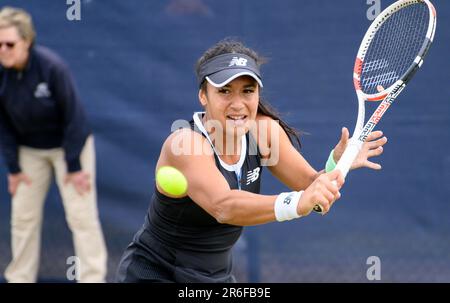 Heather Watson (GBR) joue son premier match au Surbiton Trophy, Londres, 6th juin 2023. Banque D'Images