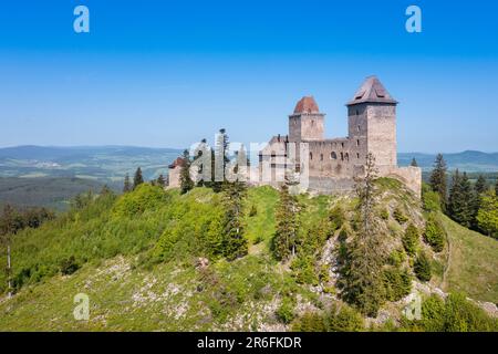 Goticky hrad Kasperk, le palais de la haute, Sumava, Ceska republika / château gothique Kasper près de la ville de Sumava, République Tchèque Banque D'Images