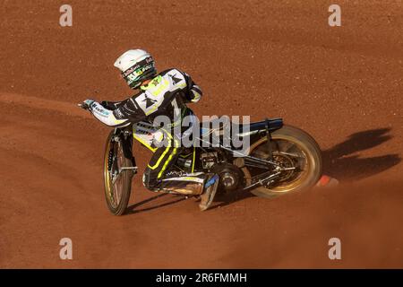 Jason Doyle - pilote de circuit australien d'Ipswich Witches et ancien champion du monde. Portrait d'action Banque D'Images