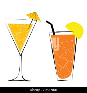 Illustration vectorielle cocktail Illustration de Vecteur