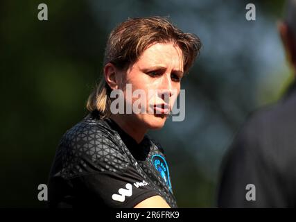 Maisie Adam lors d'une session de formation à Champneys Tring avant le match de football 2023 de l'UNICEF dimanche. Date de la photo: Vendredi 9 juin 2023. Banque D'Images