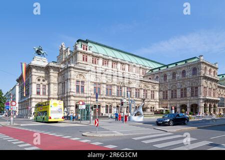 Vienne, Autriche - 17 juin 2018: L'Opéra national de Vienne (allemand: Wiener Staatsoper) est un opéra et une compagnie autrichienne basée en Autriche Banque D'Images