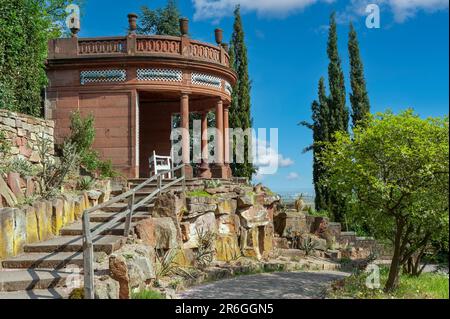 Temple du soleil dans le jardin botanique, Gleisweiler, Palatinat, Rhénanie-Palatinat, Allemagne, Europe Banque D'Images