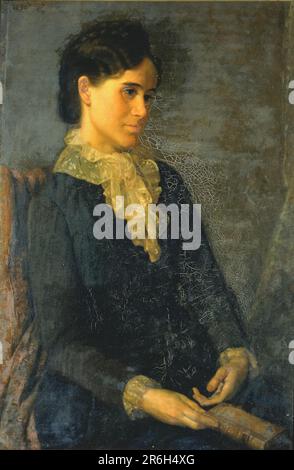 Hester Marian Wait Lay, Portrait de la femme de l'artiste. Date: 1880. huile sur toile. Musée: Smithsonian American Art Museum. Banque D'Images