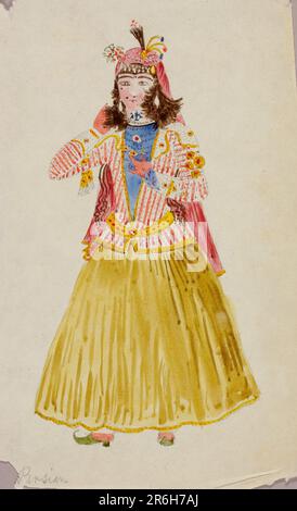 Perse Girl. Date : n.d. aquarelle et crayon sur papier. Musée: Smithsonian American Art Museum. Banque D'Images