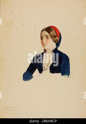 Fille arménienne de Pera. Date : n.d. aquarelle et crayon sur papier. Musée: Smithsonian American Art Museum. Banque D'Images