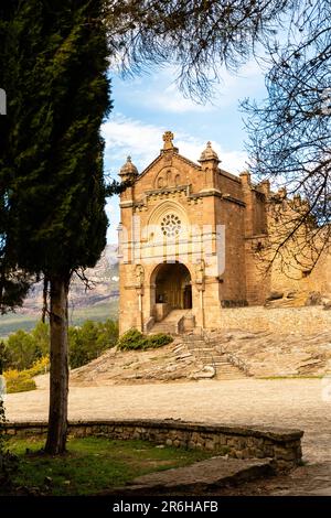 Vue panoramique sur le célèbre château de Javier (Navarre, Espagne. Banque D'Images