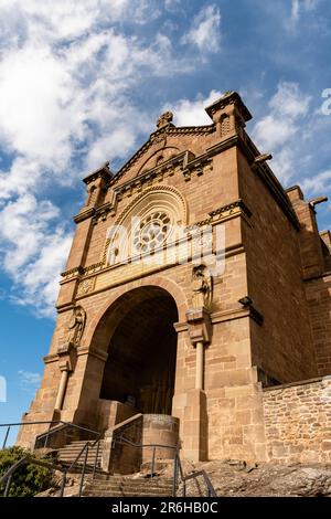 Vue panoramique sur le célèbre château de Javier (Navarre, Espagne. Banque D'Images