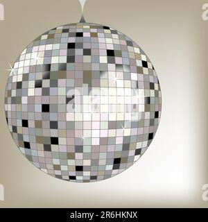boule disco noir, illustration d'art vectoriel; plus de boules disco dans ma galerie Illustration de Vecteur
