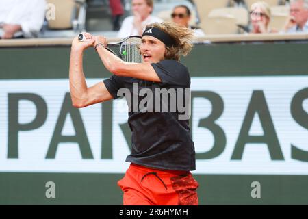 Paris, France. 09th juin 2023. Alexander Zverev d'Allemagne pendant l'Open de France 2023, Roland-Garros 2023, Grand tournoi de tennis de Slam, sur 9 juin 2023 au Stade Roland-Garros à Paris, France - photo: Jean Catuffe/DPPI/LiveMedia crédit: Agence photo indépendante/Alay Live News Banque D'Images