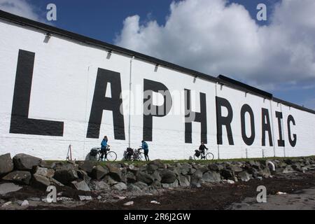 La distillerie de Laphroaig sur l'île d'Islay, en Écosse Banque D'Images