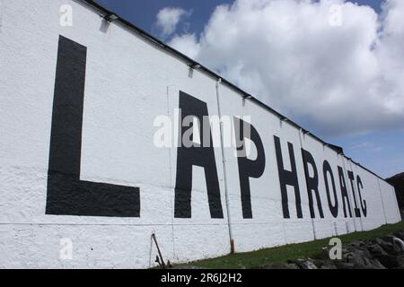 La distillerie de Laphroaig sur l'île d'Islay, en Écosse Banque D'Images