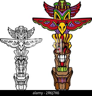 Une image d'un totem. Illustration de Vecteur