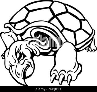 Une image d'une tortue en colère. Illustration de Vecteur