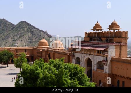 Vue sur Suraj Pol qui est la porte d'entrée principale de fort Amer. Banque D'Images