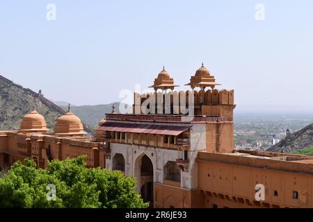 Vue sur Suraj Pol qui est la porte d'entrée principale de fort Amer. Banque D'Images