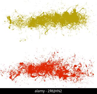 2 splats vectoriels très détaillés Illustration de Vecteur