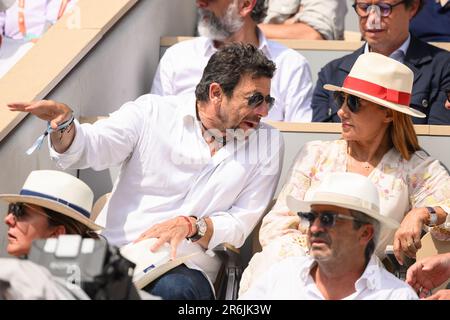 Paris, France. 09th juin 2023. Patrick Bruel participe à l'Open de France 2023 de Roland Garros sur 9 juin 2023 à Paris, France. Photo de Laurent Zabulon/ABACAPRESS.COM crédit: Abaca Press/Alamy Live News Banque D'Images