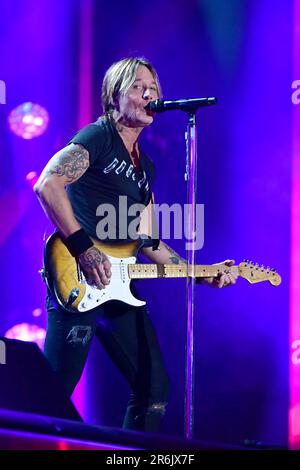 09 juin 2023 - Nashville, Tennessee - Keith Urban. Concert nocturne du CMA Music Fest 2023 au Nissan Stadium. Banque D'Images
